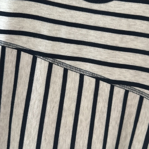 New ATM Striped Bodysuit Navy Gray Modal One Piece L - Picture 2 of 6